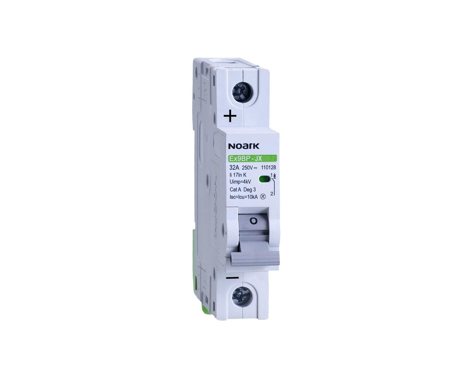 Intrerupator automat DC 32A, 1P, Curba K, 10kA, 250V - Noark Ex9BP-JX(+) 110128, pentru aplicatii fotovoltaice