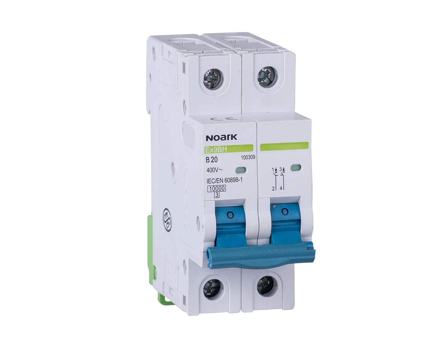 Intrerupator automat, 6A, 2P, Curba B, 10kA - Noark Ex9BH 100304