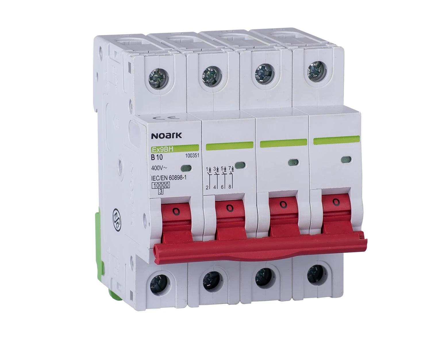 Intrerupator automat, 1A, 3P+N, Curba D, 10kA - Noark Ex9BH 100510 