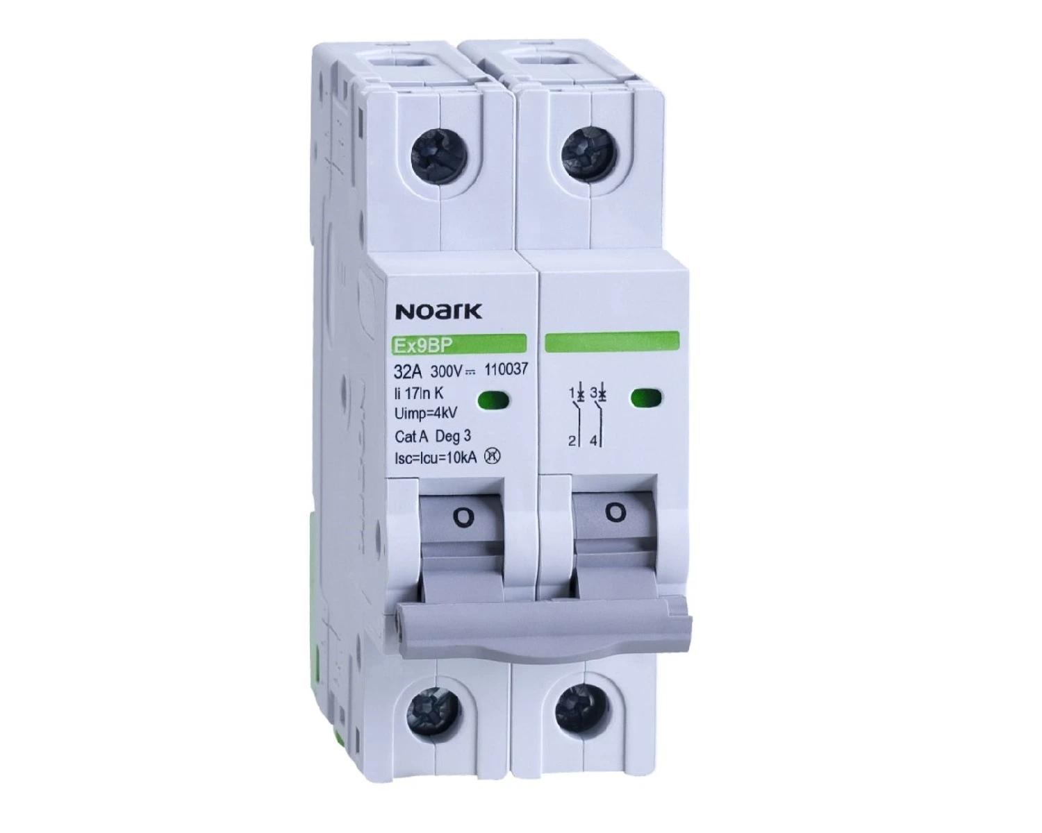 Intrerupator automat DC 32A 2P Curba C 10kA 300V - Noark Ex9BP 109984 pentru aplicatii fotovoltaice