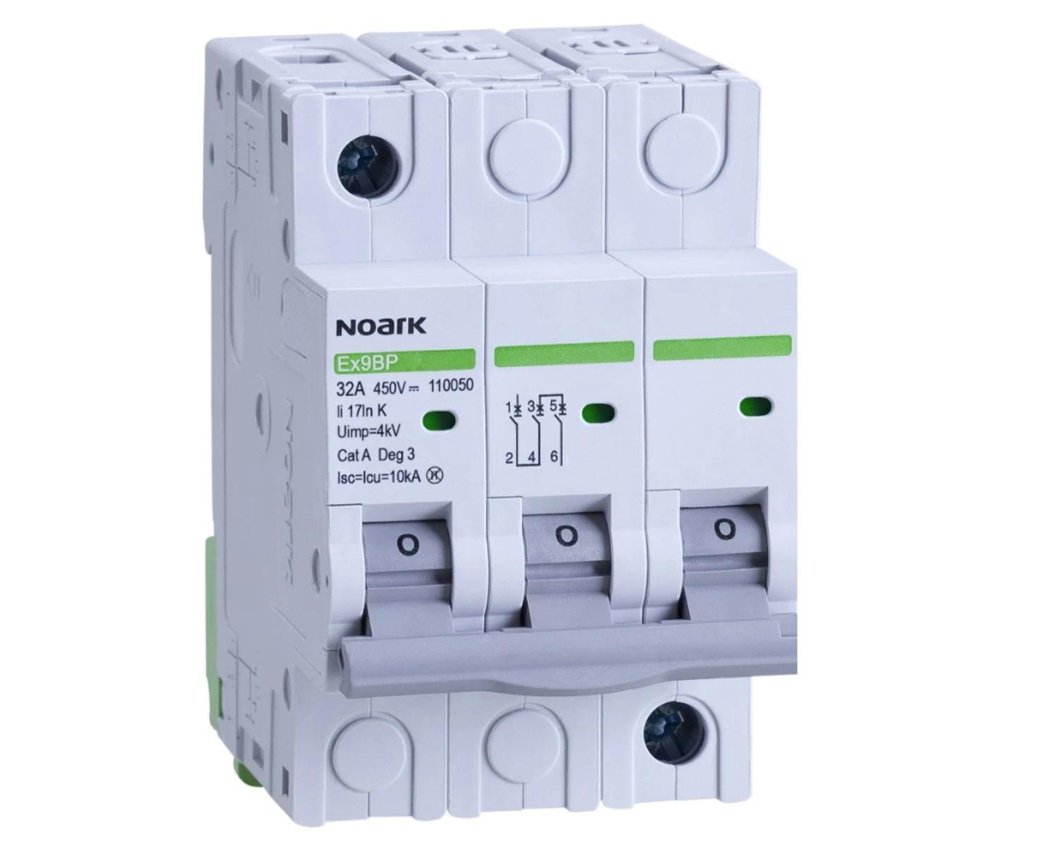 Intrerupator automat DC 32A 3P Curba C 10kA 450V - Noark Ex9BP 109997 pentru aplicatii fotovoltaice