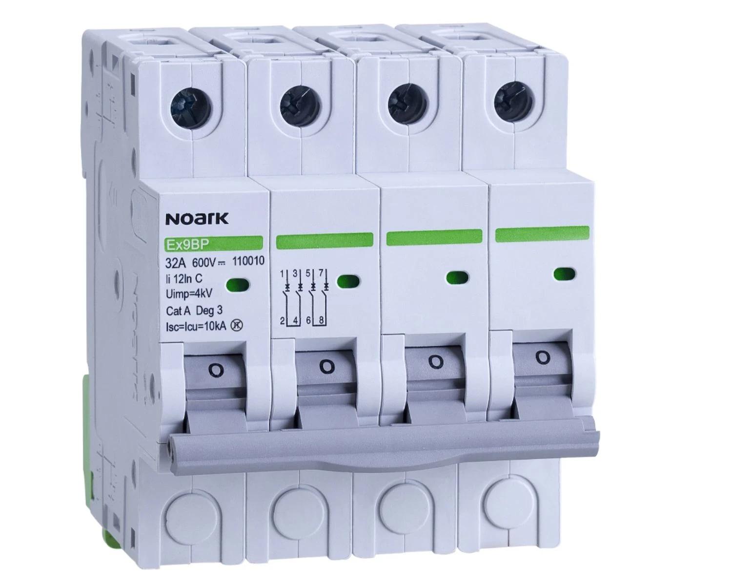 Intrerupator automat DC 20A, 4P, Curba K, 10kA, 600V - Noark Ex9BP 110061, pentru aplicatii fotovoltaice