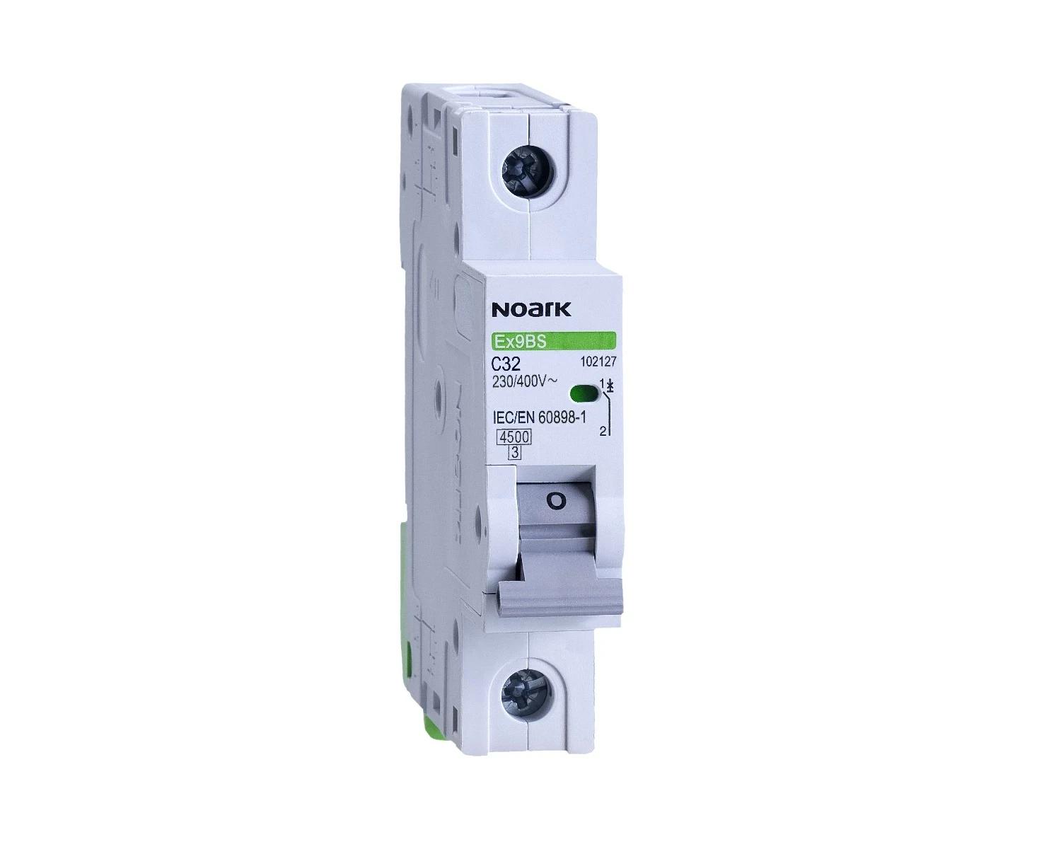 Siguranta electrica modulara 1A 2P Curba B 4.5kA - Noark Ex9BS 102056