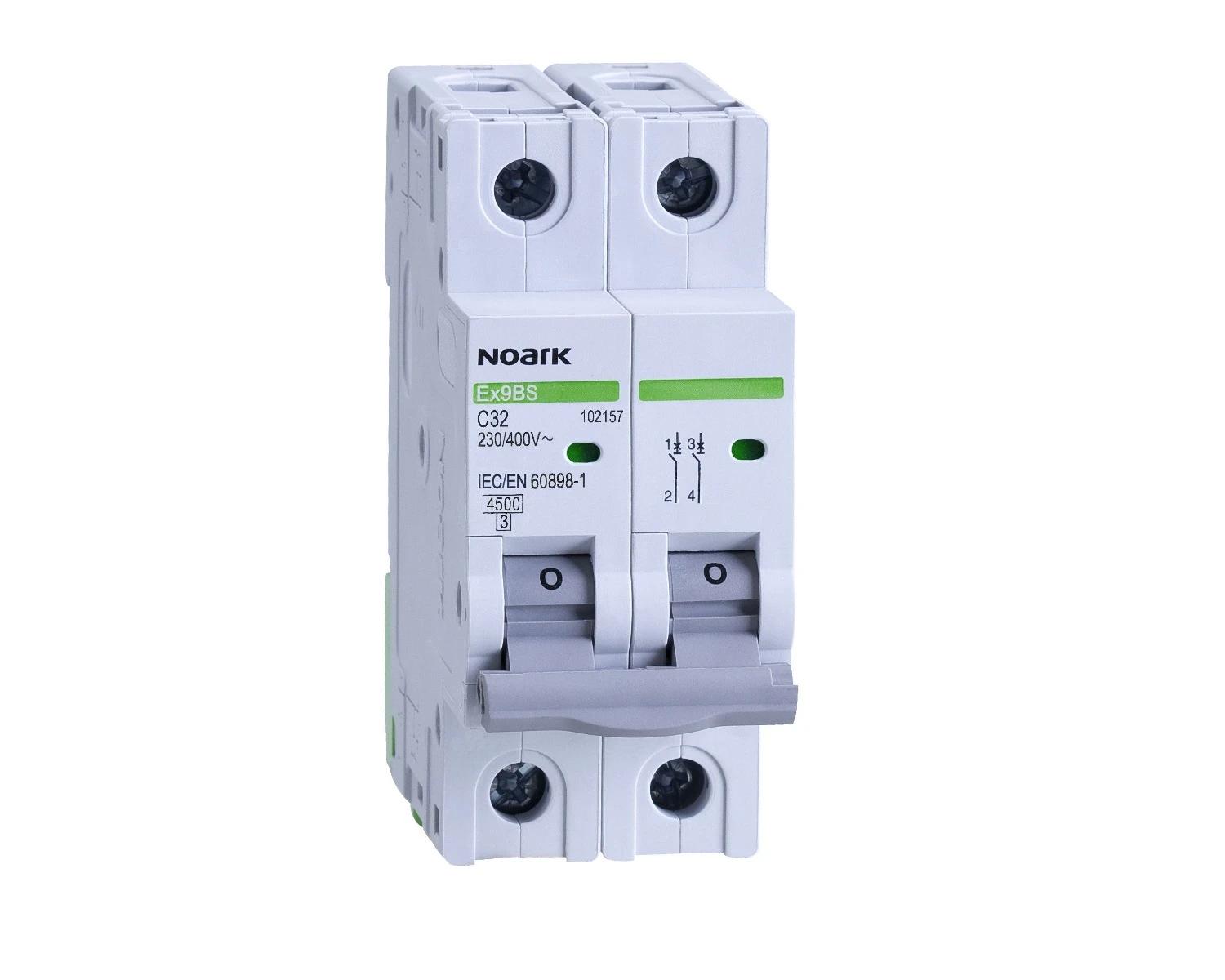 Siguranta electrica modulara 63A 2P Curba B 4.5kA - Noark Ex9BS 102070