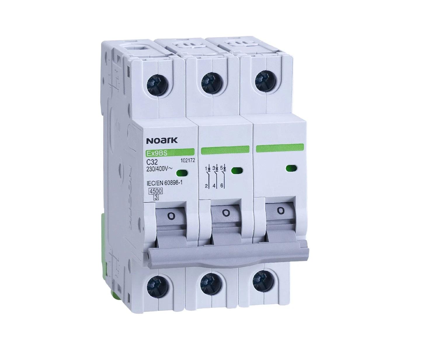 Siguranta electrica modulara 1A 3P Curba D 4.5kA - Noark Ex9BS 102251