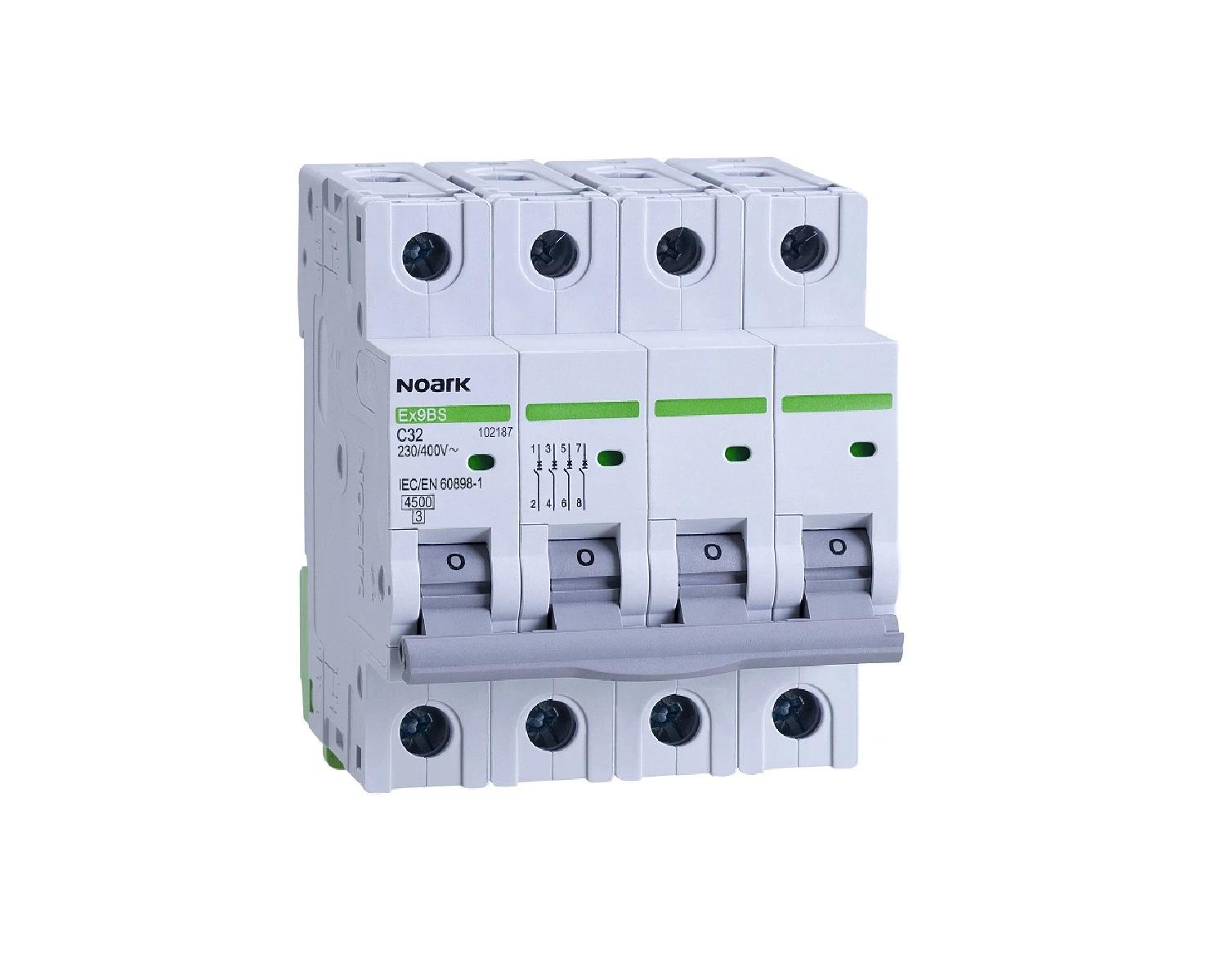 Siguranta electrica modulara, 25A, 4P, Curba B, 4.5kA - Noark Ex9BS 102111