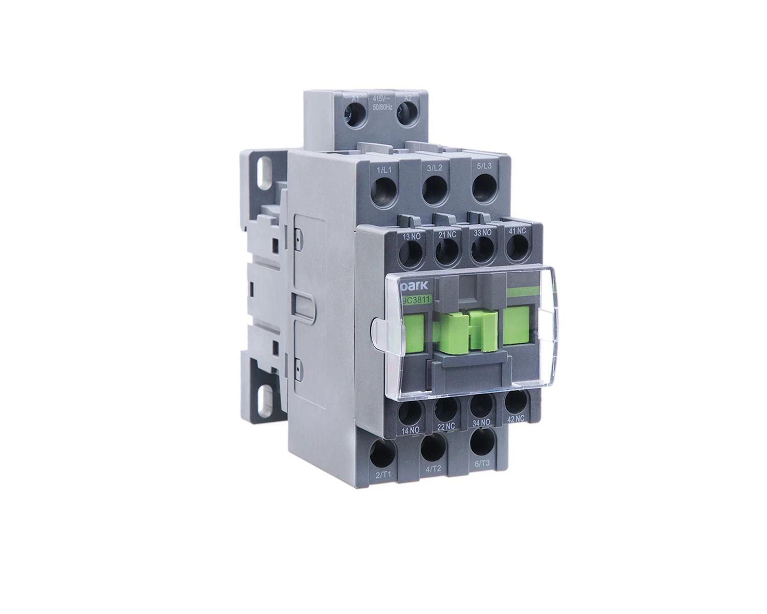 Contactor 3P (3ND) 38A AC-3 tensiune bobina 380V AC aux 1 NC + 1 NO  - Noark Ex9C38 101222