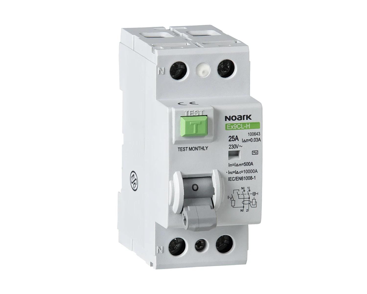Intrerupator diferential RCCB 80A 2P 100mA 10kA tip S+AC - Noark Ex9CL-100 100717