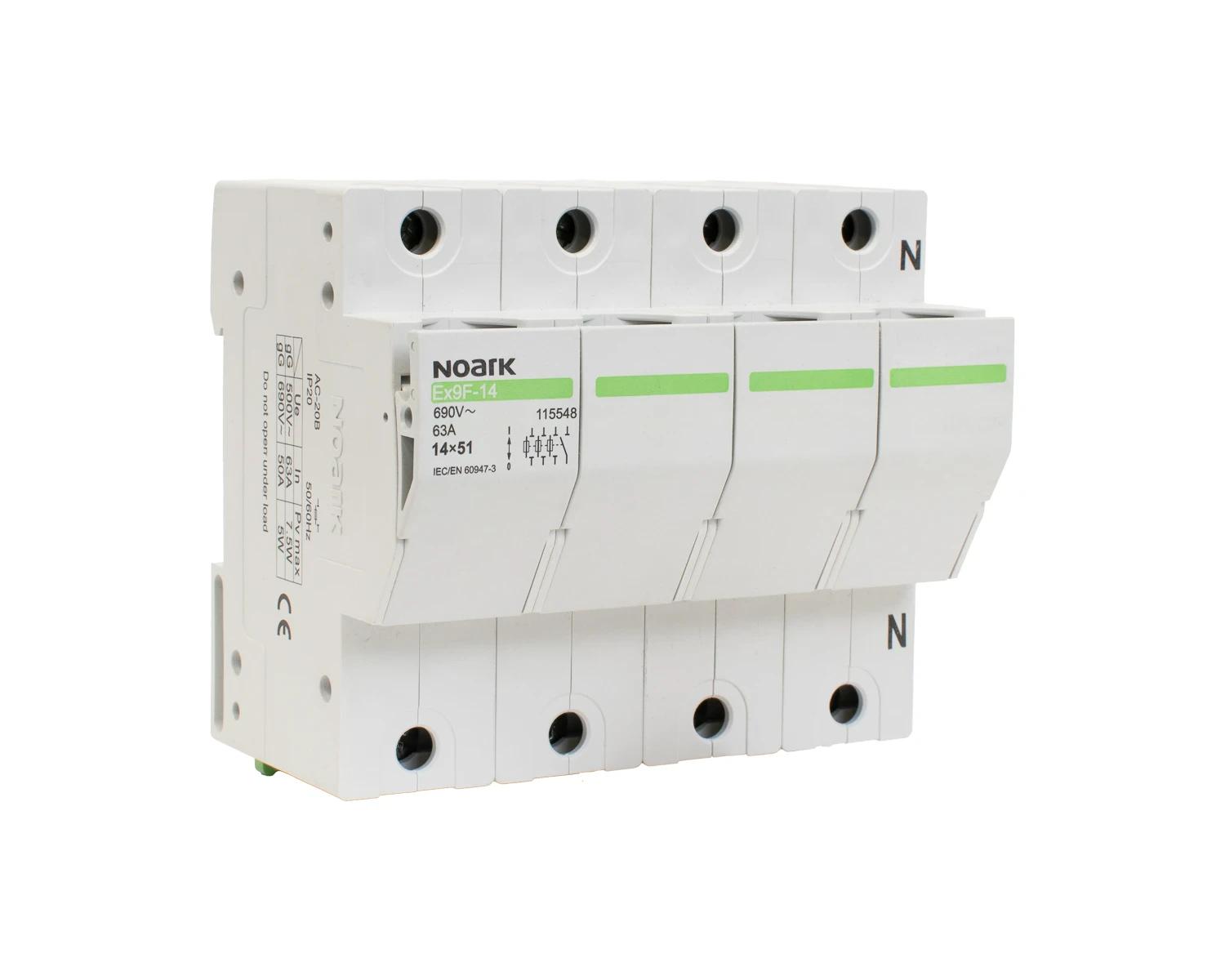 Separator de sarcina cu fuzibil 63A, 3P+N, 14X51mm, fara indicator ardere fuzibil - Noark - Ex9F-14 - 115548 