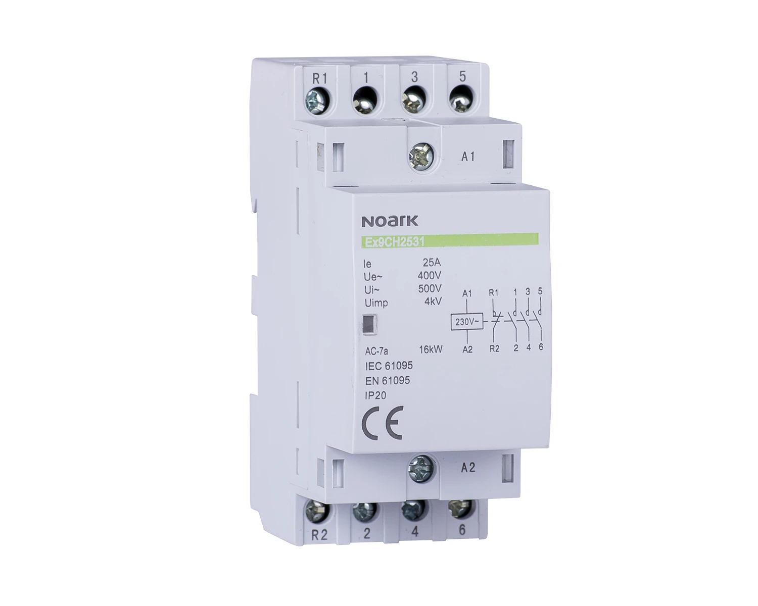 Contactor modular 25A, bobina 24V AC, 4 NC - Noark, Ex9CH25, 113646