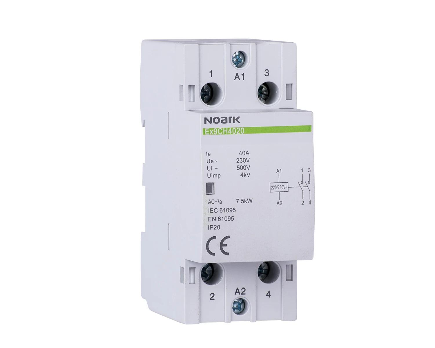 Contactor modular 63A, bobina 230V AC, 1 NC + 1 NO - Noark, Ex9CH63, 102425 