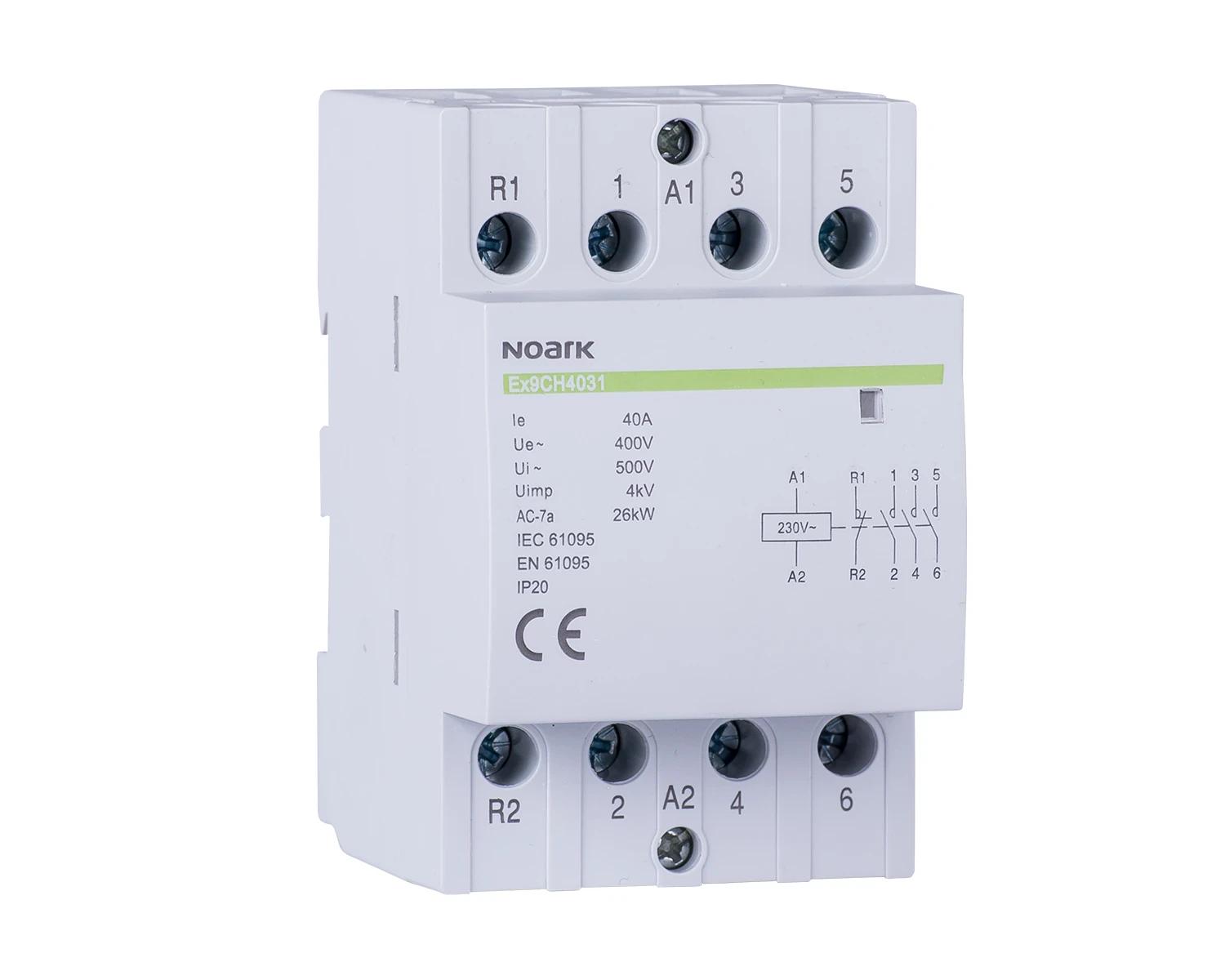 Contactor modular 40A, bobina 24V AC, 3 NO + 1 NC - Noark, Ex9CH40, 107021