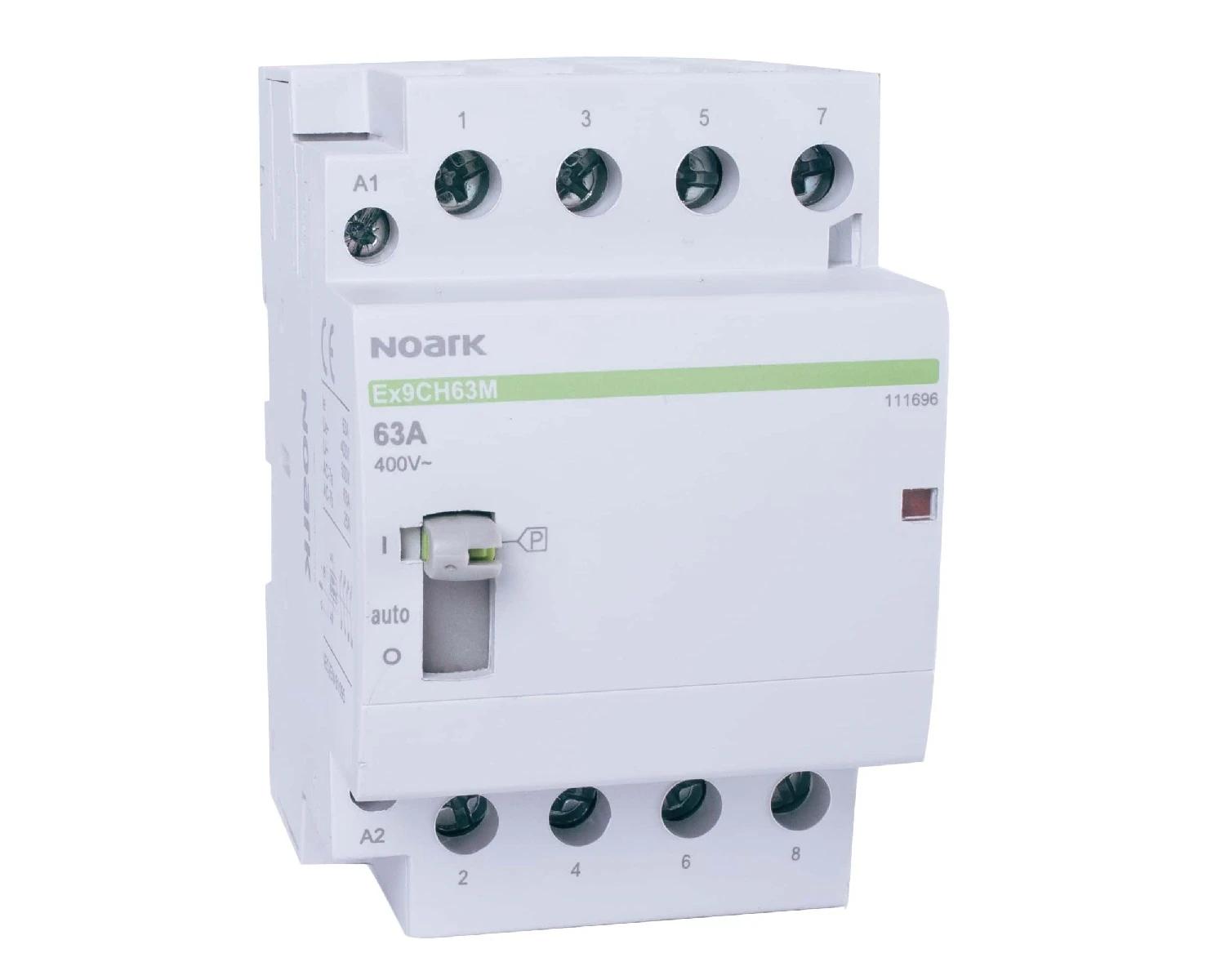 Contactor modular si cu comutare manuala 40A bobina 220V - 240V AC 4 NO - Noark Ex9CH40M 111675