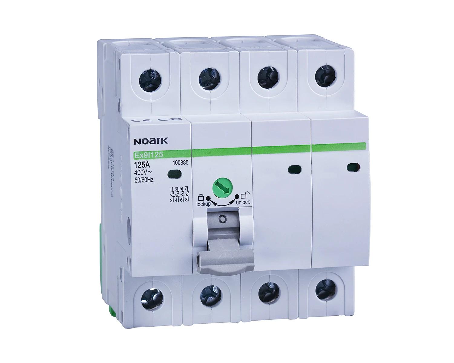Intreruptor-separator 16A, 4P, latime 4 module - Noark - Ex9I125  - 102310