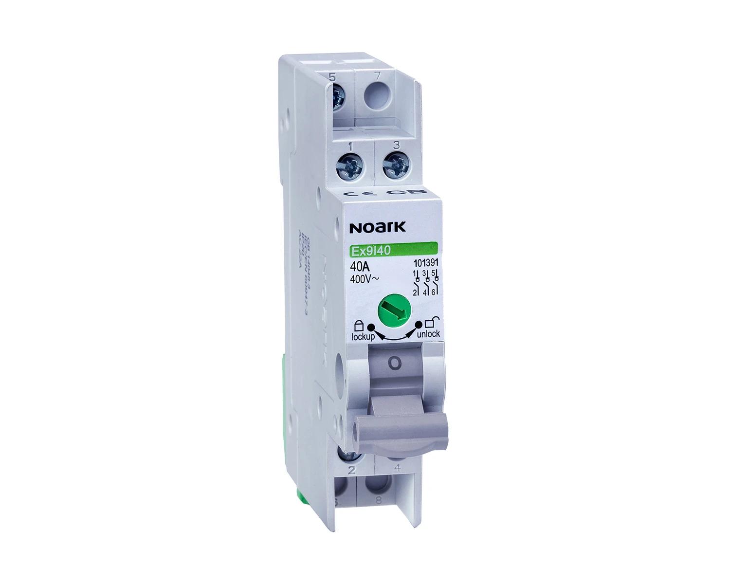 Intreruptor-separator 32A 2P latime 1 modul - Noark - Ex9I40 - 101389