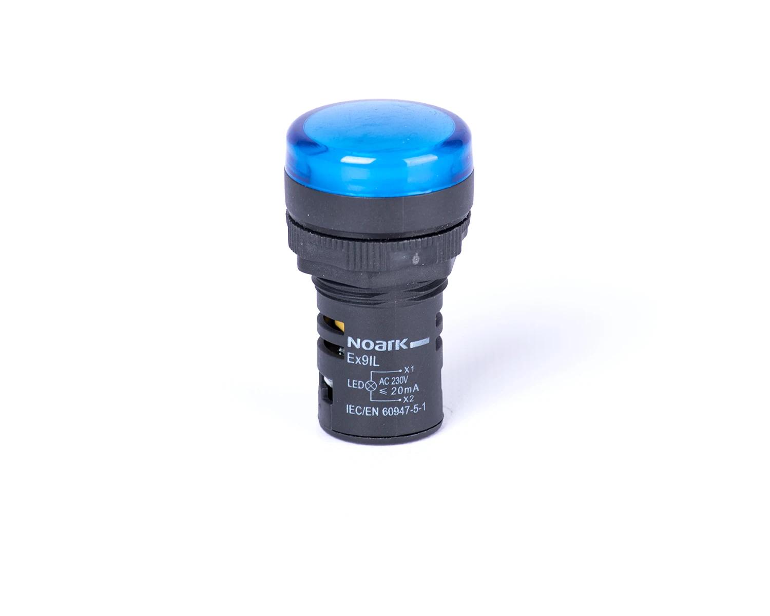 Lampa semnalizare cu montaj pe uşa capişon inalt capacitiv albastru 400V AC Ex9IL 2C b 400V AC - Noark - 105492