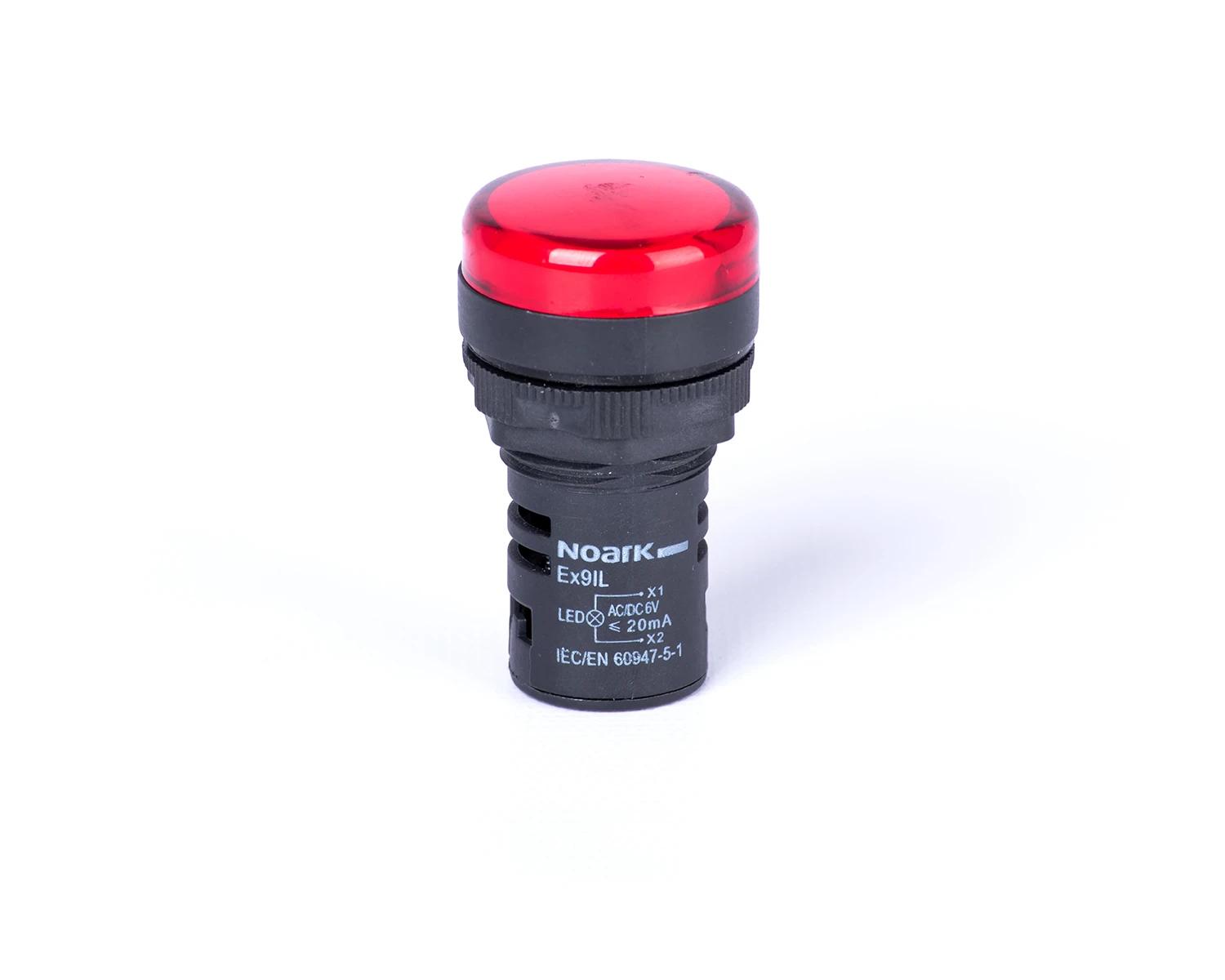 Lampa semnalizare cu montaj pe uşa capişon inalt rezistiv roşu 12V AC/DC Ex9IL 2R r 12V AC/DC - Noark - 105460