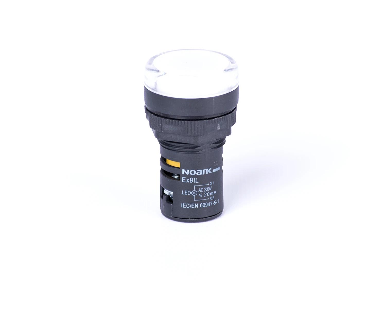 Lampa semnalizare cu montaj pe uşa capişon inalt rezistiv alb 36V AC/DC Ex9IL 2R w 36V AC/DC - Noark - 105468