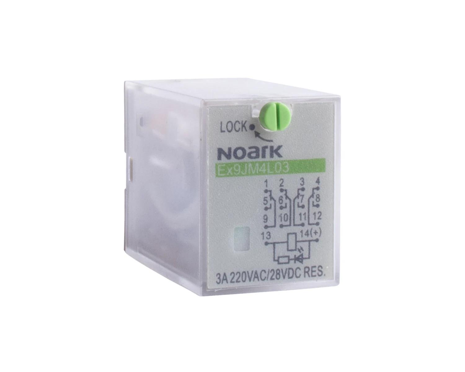 Mini Releu Plug-in 3 A, bobina 230 V AC, 4 contacte - Noark - Ex9JM4L03 230VAC - 110325 