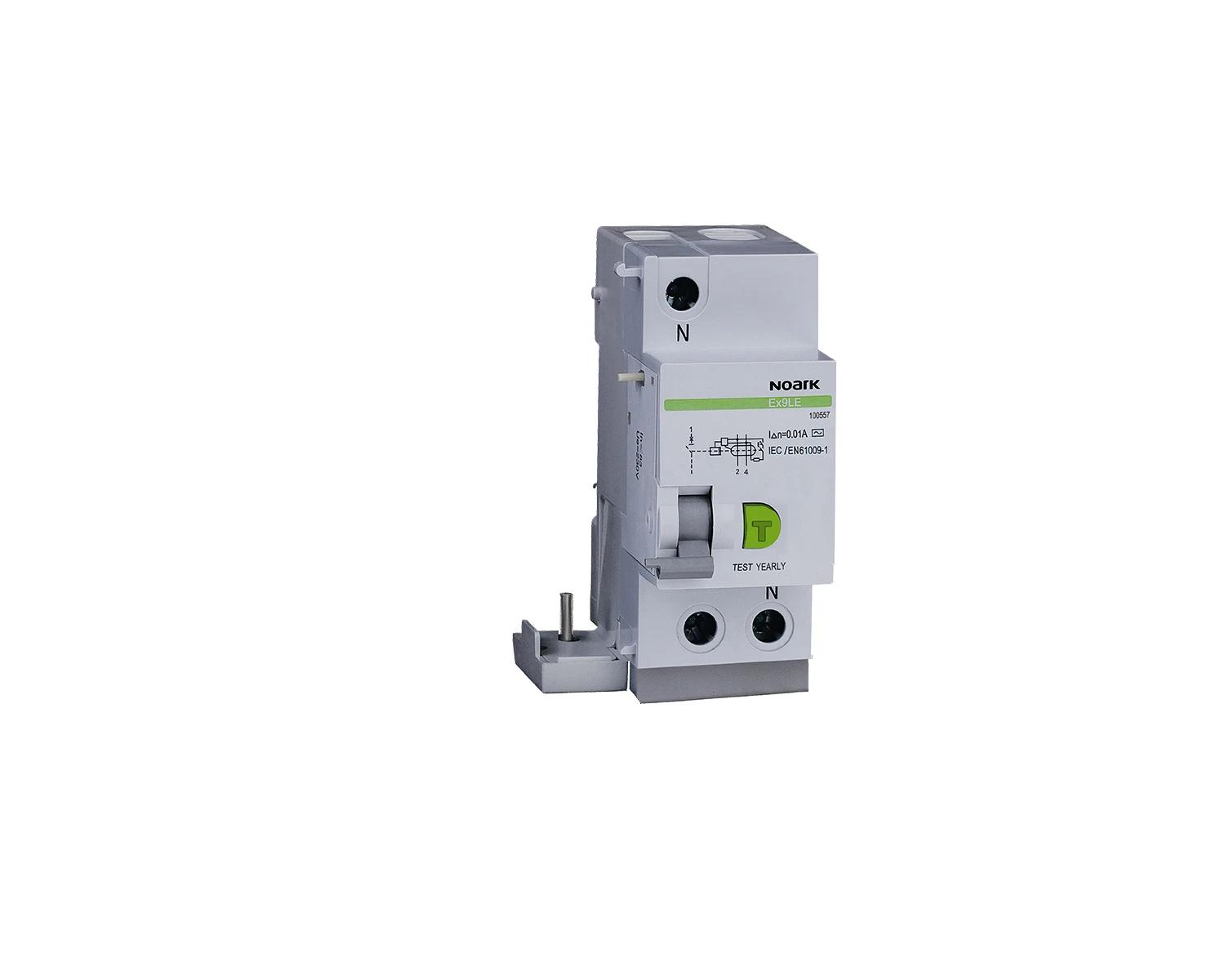Bloc diferential RCD 63A, 1P+N, 30mA, 10kA, tip AC - Noark Ex9LE, 100572 