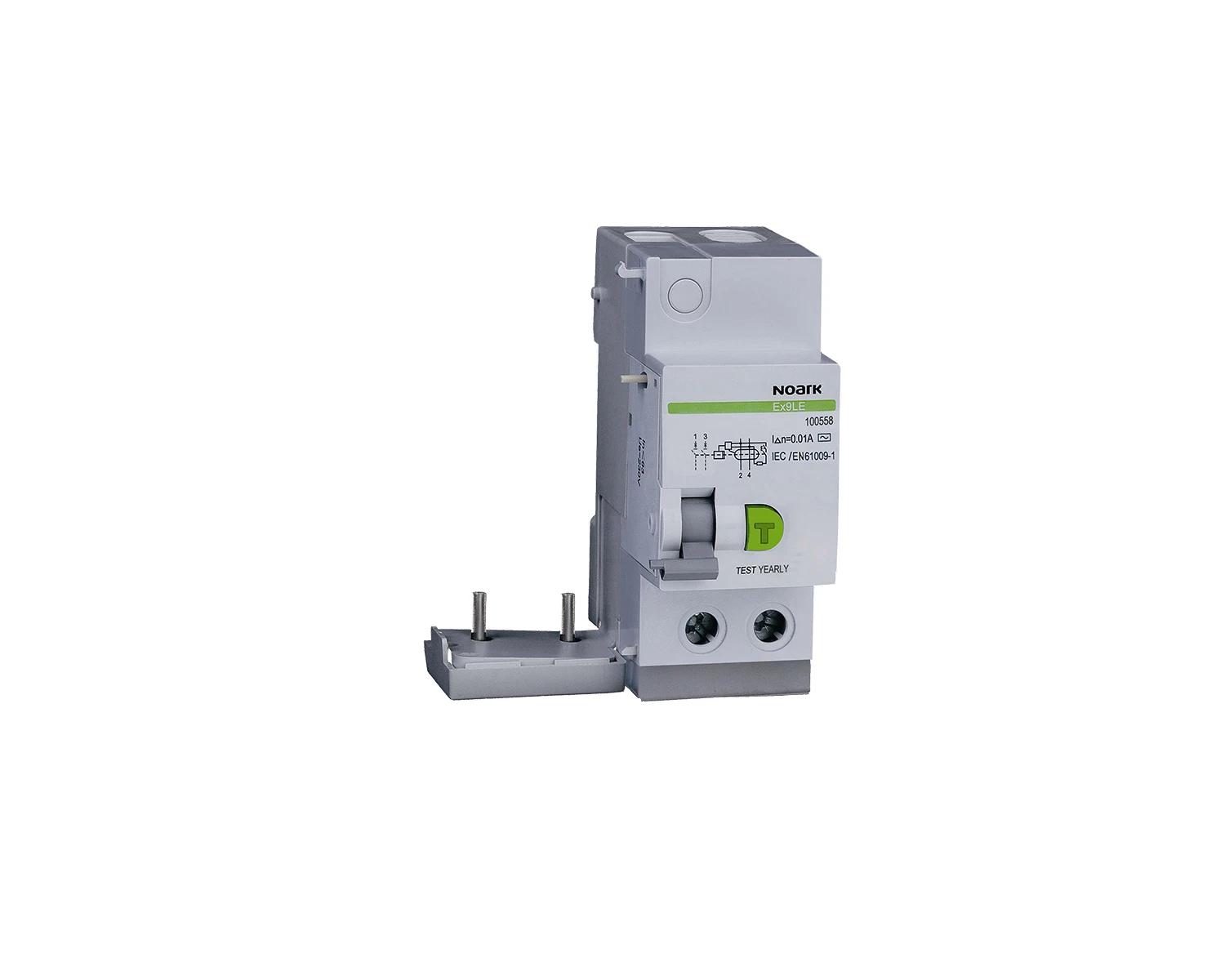 Bloc diferential RCD 63A, 2P, 10mA, 10kA, tip AC - Noark Ex9LE, 100563 