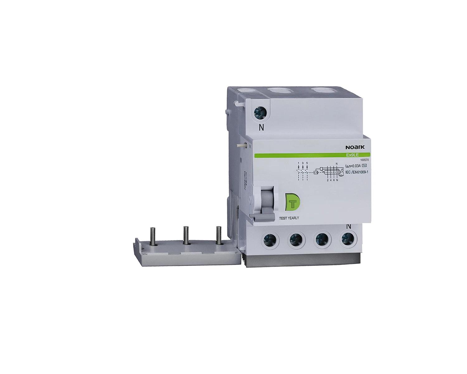 Bloc diferential RCD 40A, 3P+N, 100mA, 10kA, tip AC - Noark Ex9LE, 100580 