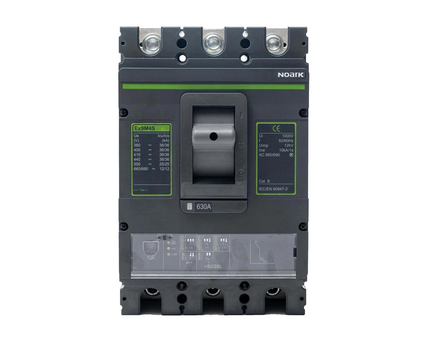 Intrerupator USOL 630A AC 3P 70kA Bloc declansator electronic (DIP) SU20L  cadru M4  - Noark Ex9M4Q 111261