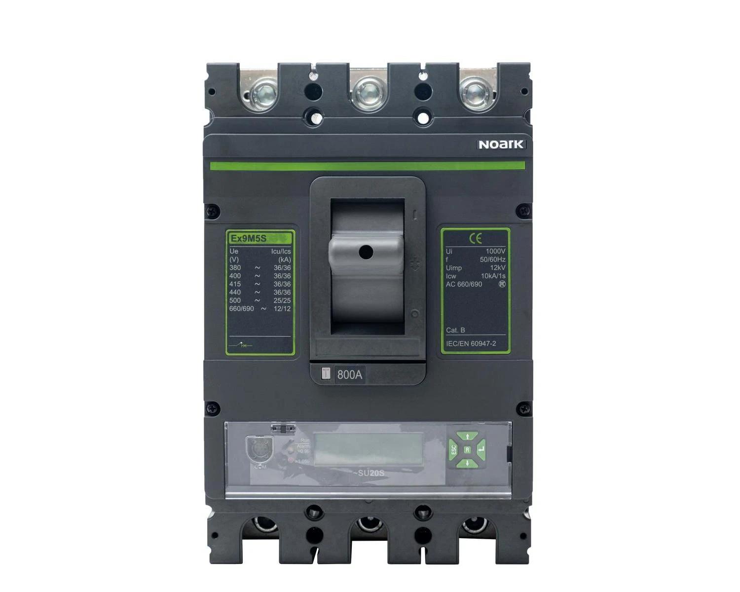 Intrerupator USOL 800A AC 3P 100kA Unitate de declansare electronica LCD SU20S  cadru M5  - Noark Ex9M5H 111373