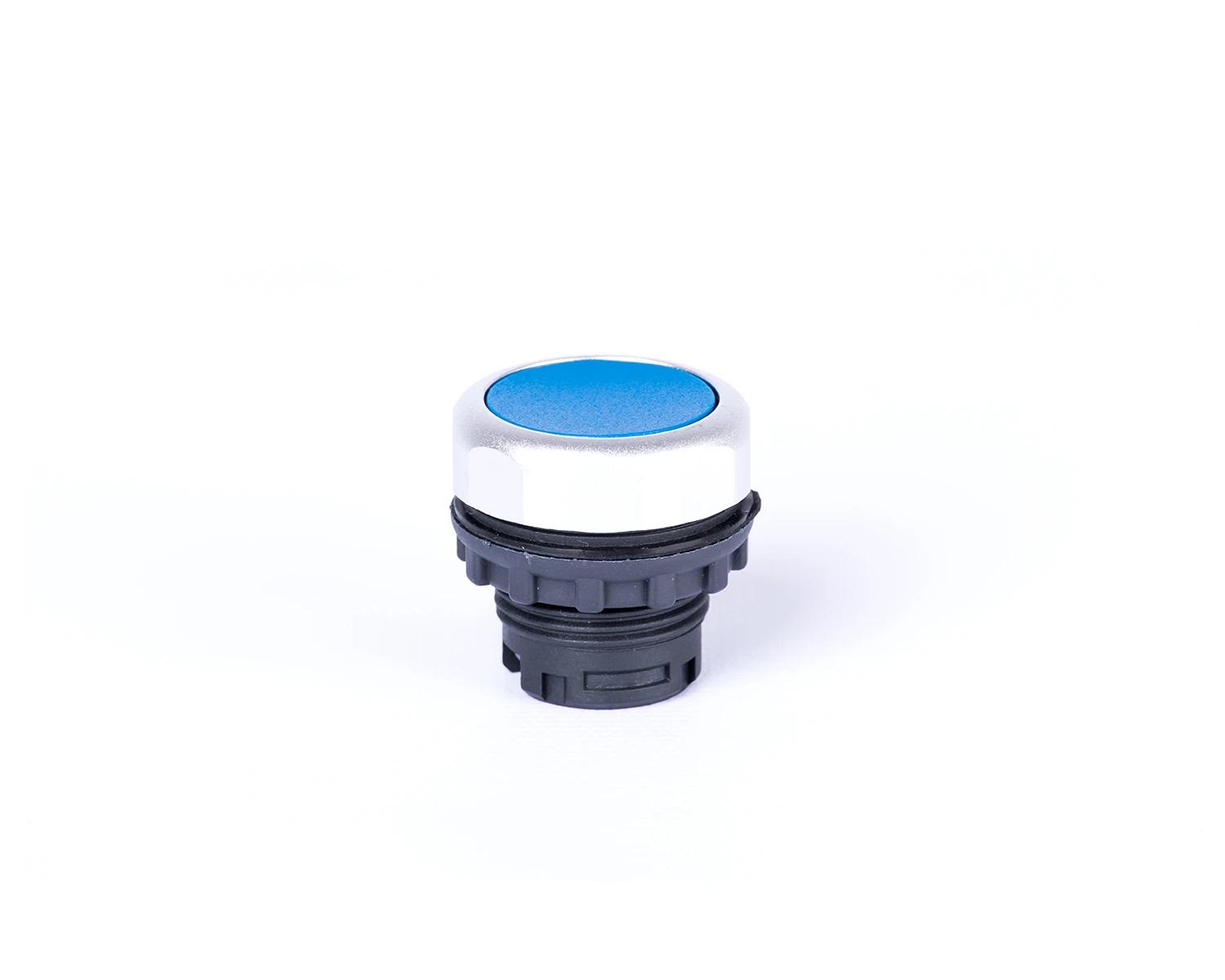 Buton plat cu revenire fara inscripţionare albastru Ex9P1 F b - Noark - 105617