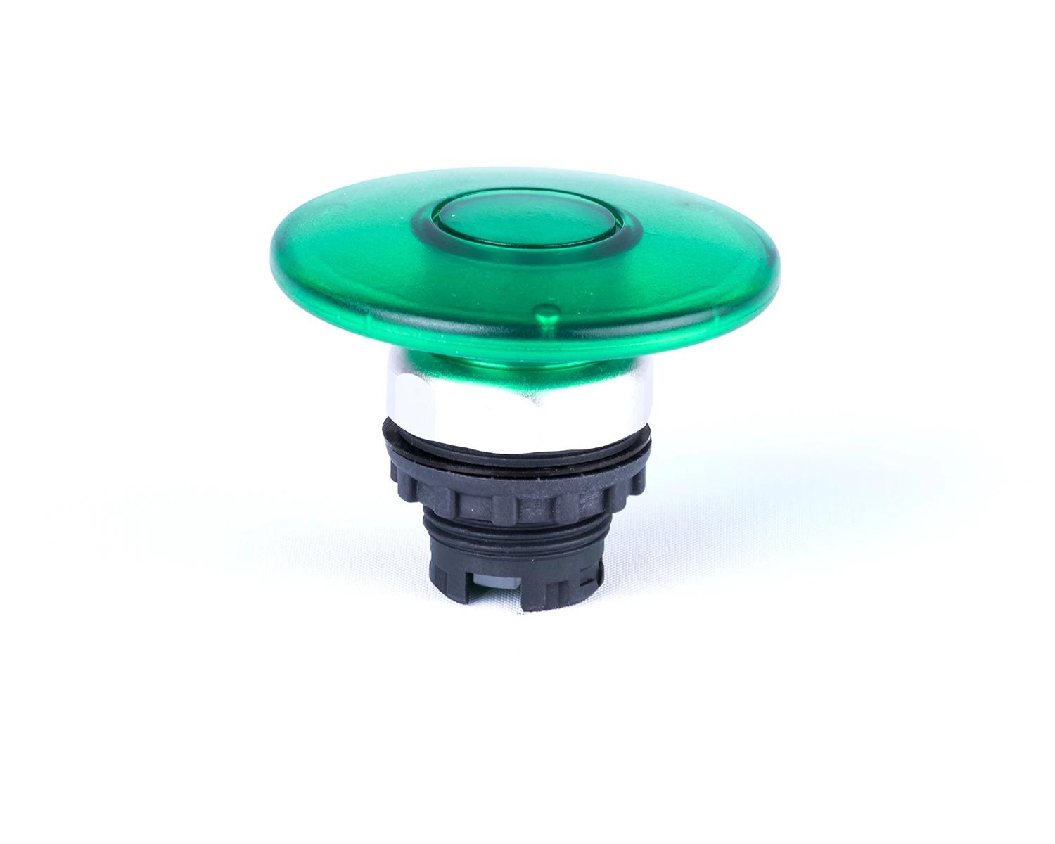 Buton ciuperca, 60 mm, cu revenire, cu indicator luminos, verde Ex9P1 M6I g - Noark - 105652 
