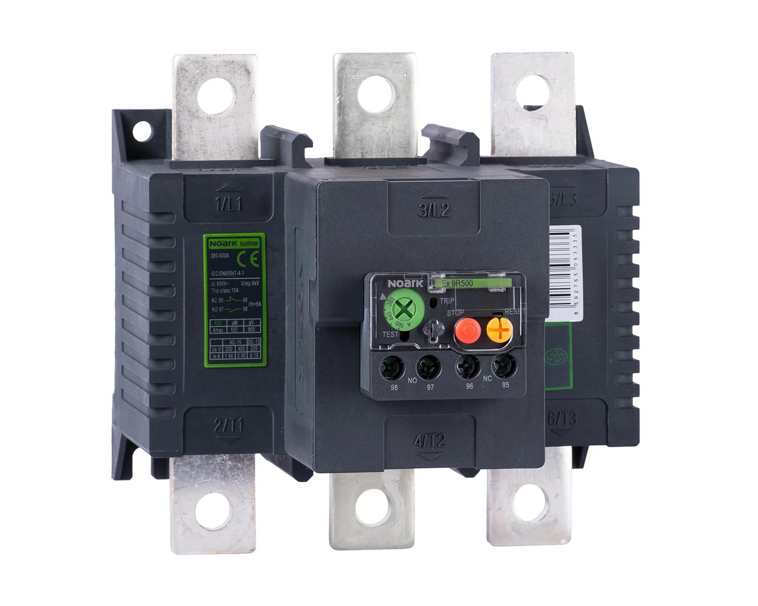 Releu termic de suprasarcina, 3-poli, In=400A, interval setare Ie=280 - 400A, se poate combina cu contactoare Ex9C225-500 - Noark, Ex9R500 400A - 106331 