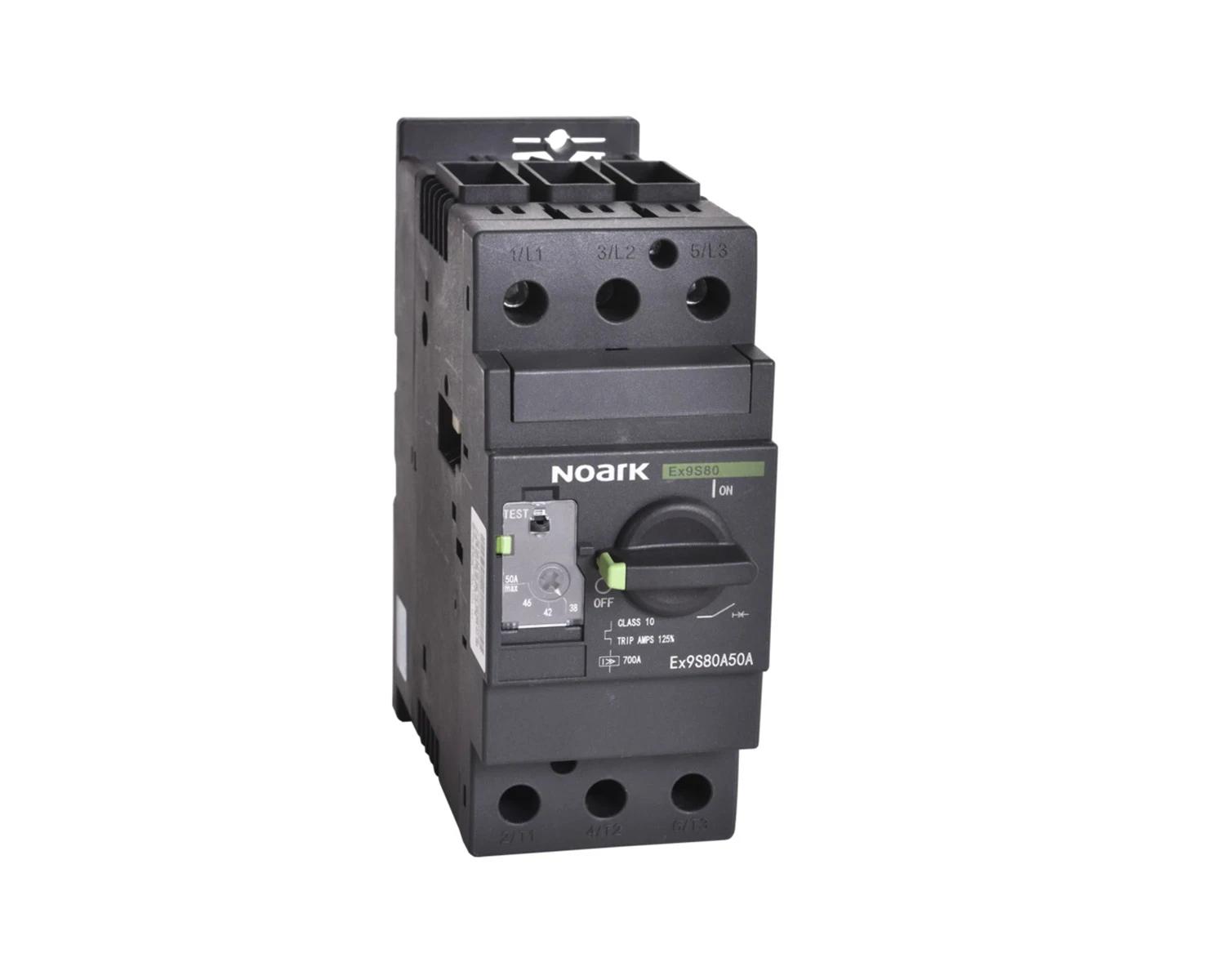 Intreruptor automat pentru protecţia motoarelor 63A, Magneto-Termica, interval setare curent 48 - 63A, curba de declansare B, seria - Noark, Ex9S80 Ex9S80A 63B EU - 113848 