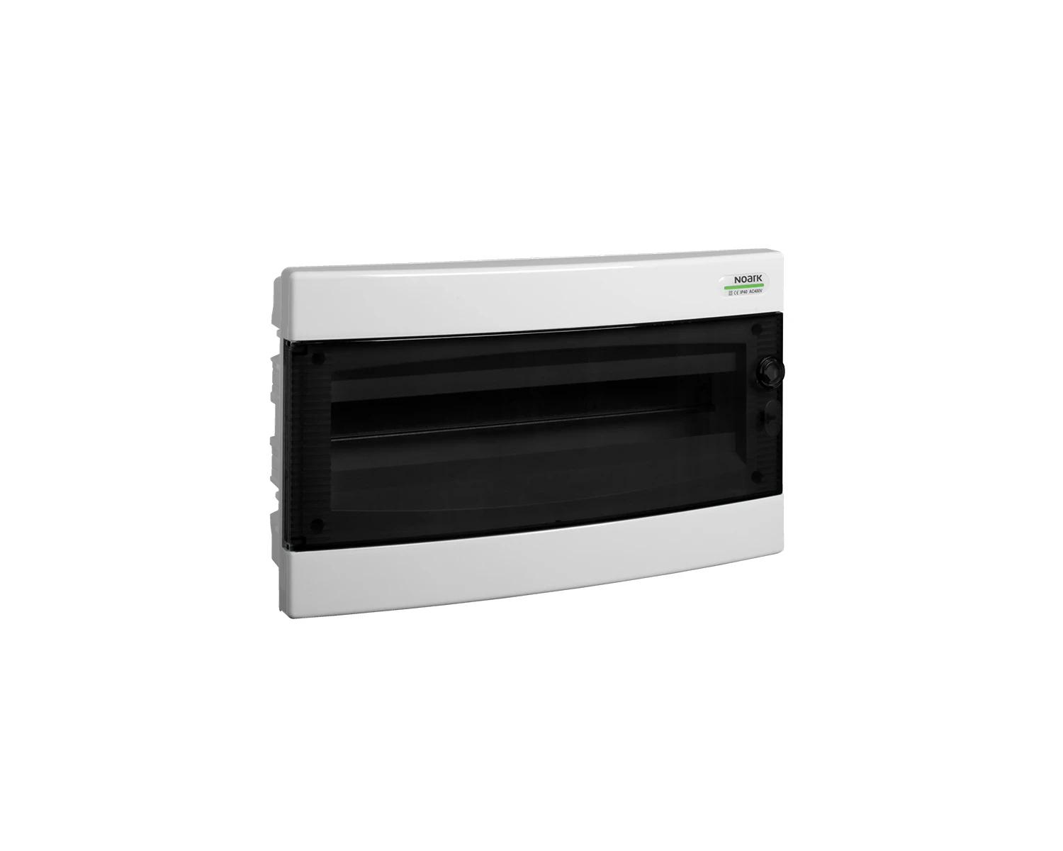 Tablou sigurante din plastic montaj incastrat usa transparenta IP40 2 randuri (1x24 module) - PNF 1x24T - Noark 113773