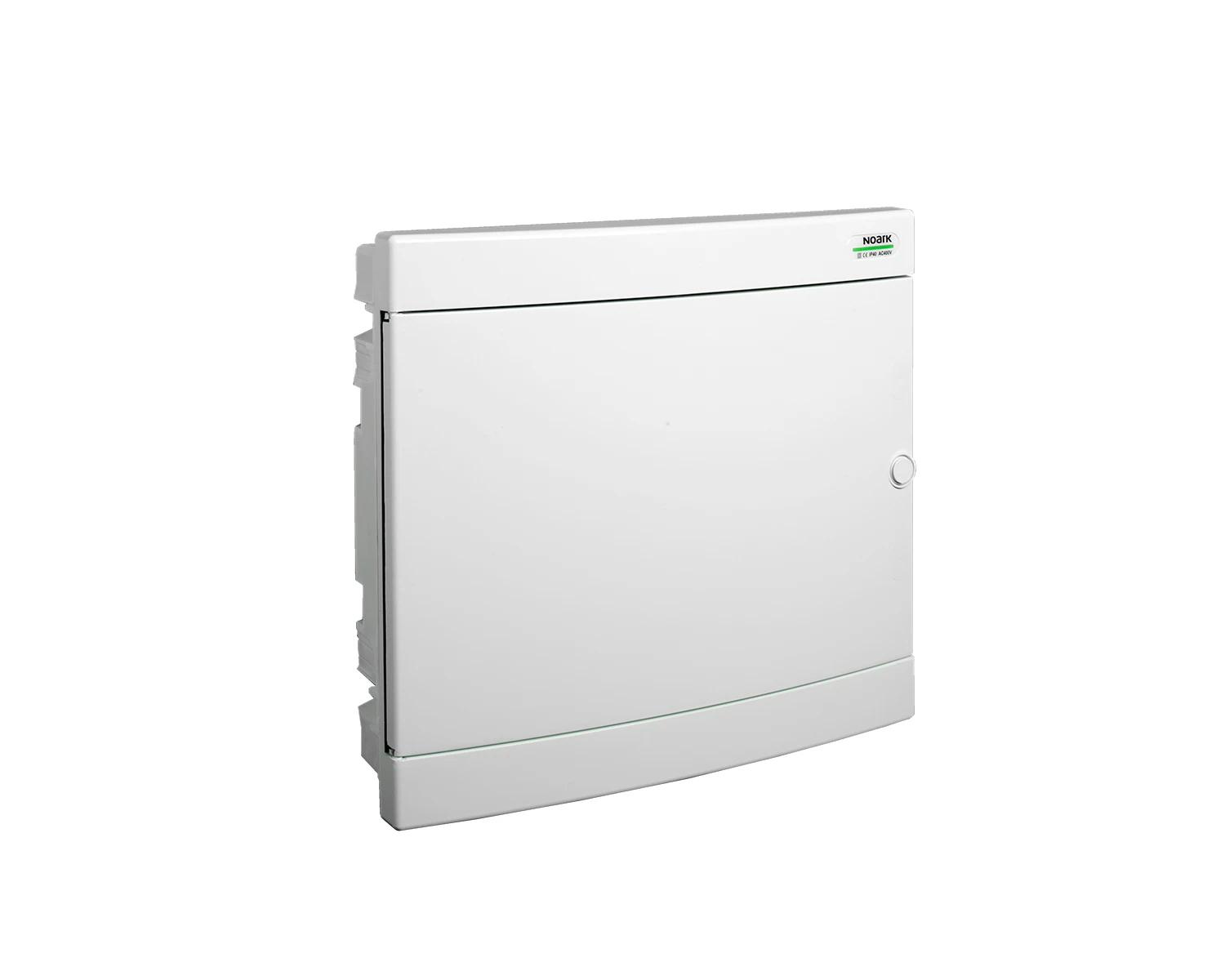 Tablou sigurante din plastic, montaj incastrat, usa alba, IP40, 2 randuri, (2x18 module) - PNF 2x18W - Noark, 101521