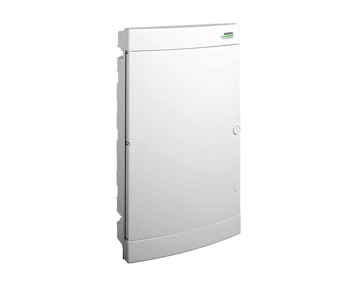 Tablou sigurante din plastic, montaj incastrat, usa alba, IP40, 3 randuri, (3x18 module) - PNF 3x18W - Noark, 106199 