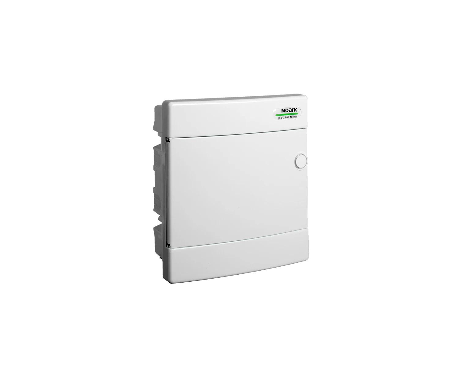 Tablou sigurante din plastic, montaj incastrat, usa alba, IP40, 1 rand, (8 module) - PNF 8W - Noark, 101517 