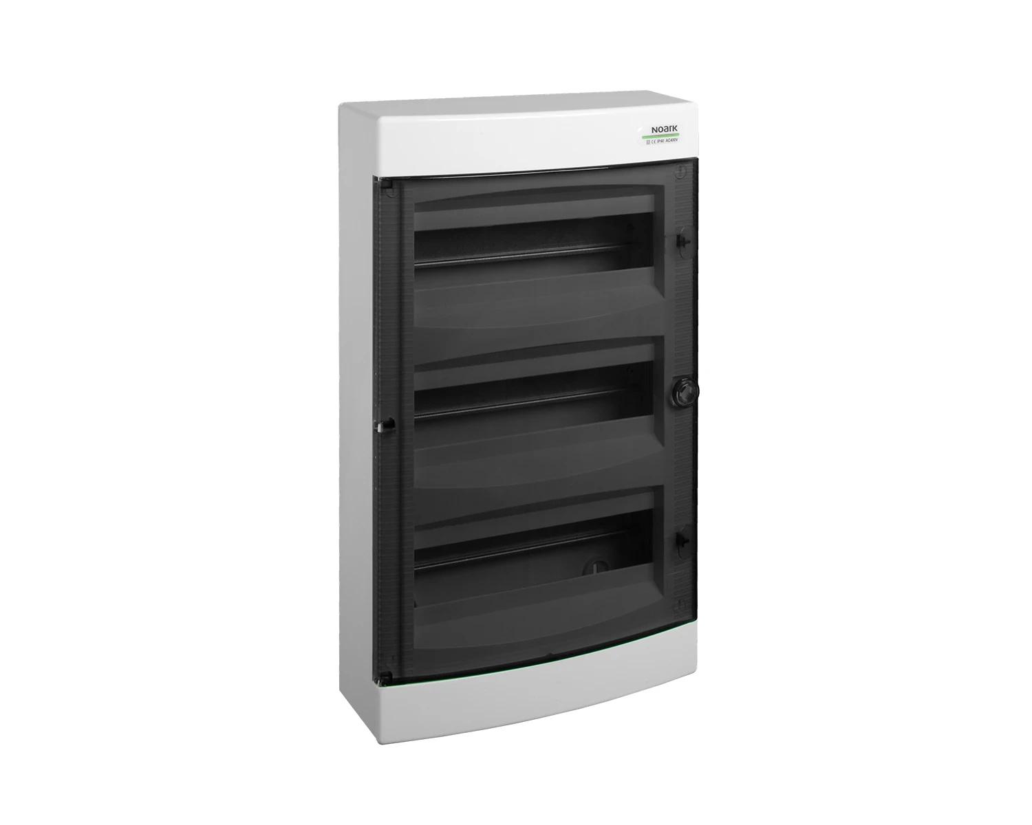 Tablou sigurante din plastic, montaj aparent, usa tranparenta, IP40, 4 randuri, (4x18 module) - PNS 4x18T - Noark, 110816 