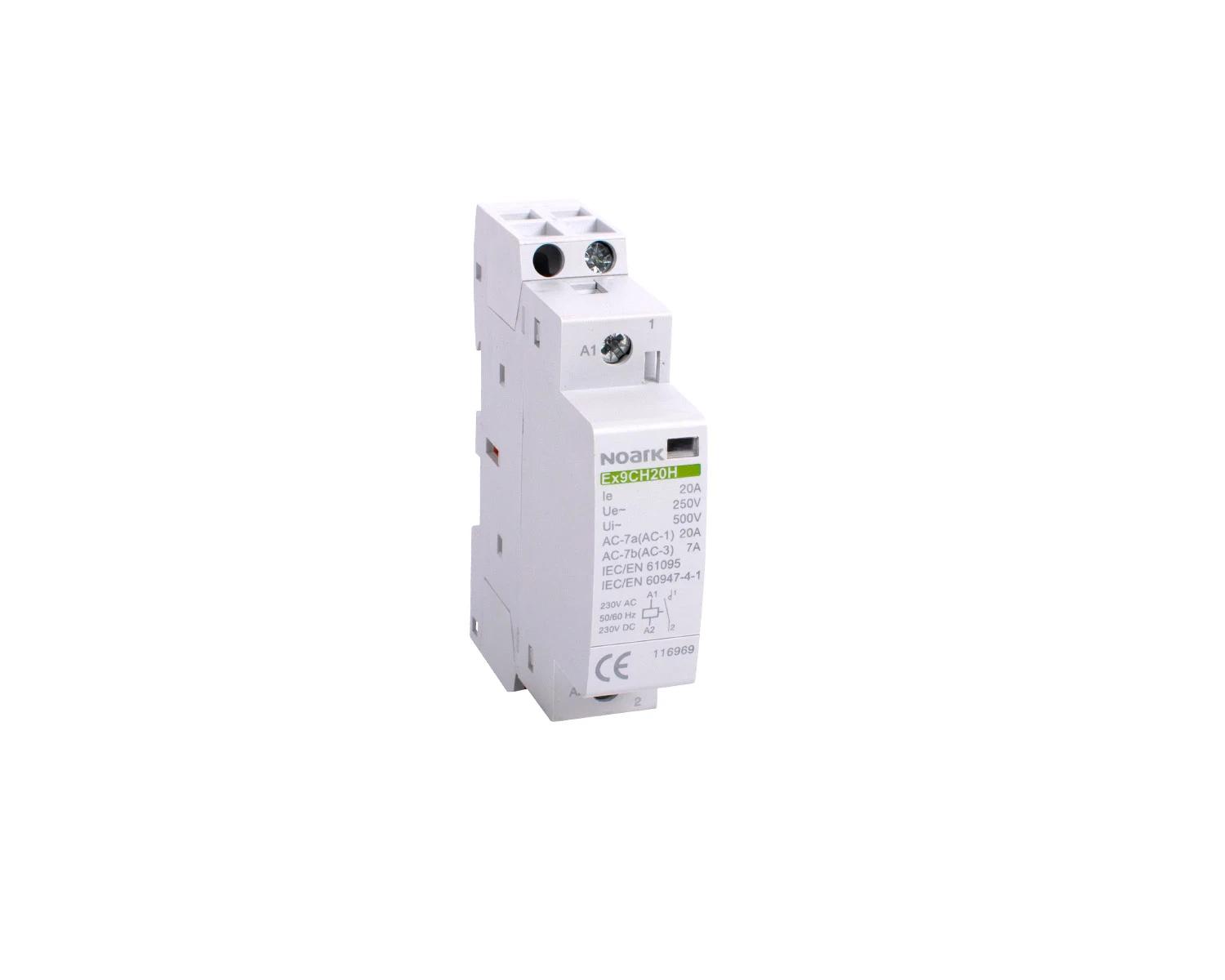 Contactor modular, silentios 20A, bobina 24V AC/DC, 2 NO - Noark, Ex9CH32H, 117032