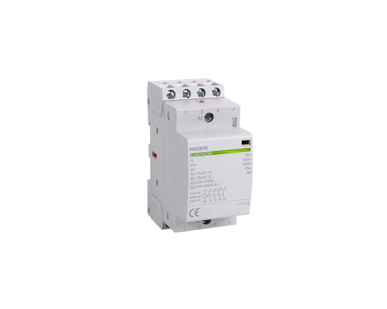 Contactor modular, silentios 25A, bobina 110V AC/DC, 3 NC - Noark, Ex9CH25H, 117110