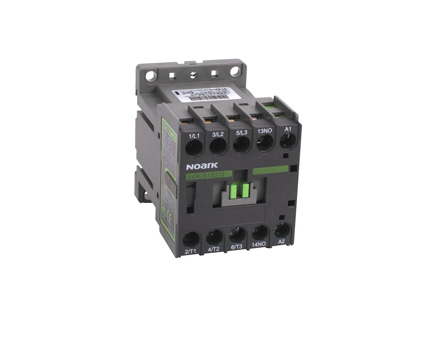 Mini-contactor 3P (3ND) 12A, AC-3, tensiune bobina 110V DC, aux 1 NO - Noark, Ex9CS12D, 116421
