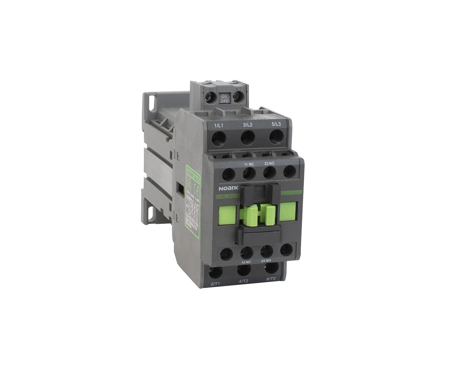 Contactor 3P (3ND) 25A, AC-3, tensiune bobina 220V DC, aux 1 NC + 1 NO - Noark, Ex9C25D, 116480 