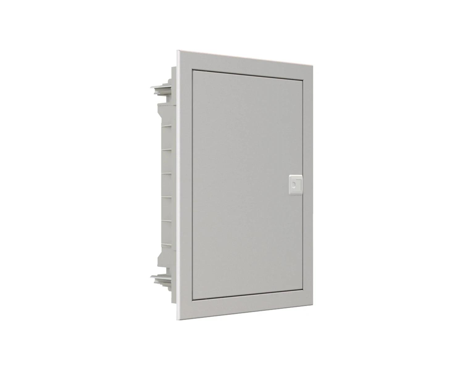Tablou de distributie cu usa din plastic alba, montaj sub tencuiala, multimedia, 3 randuri (36 module) - PMF-MM P 36 PW - Noark, 116904