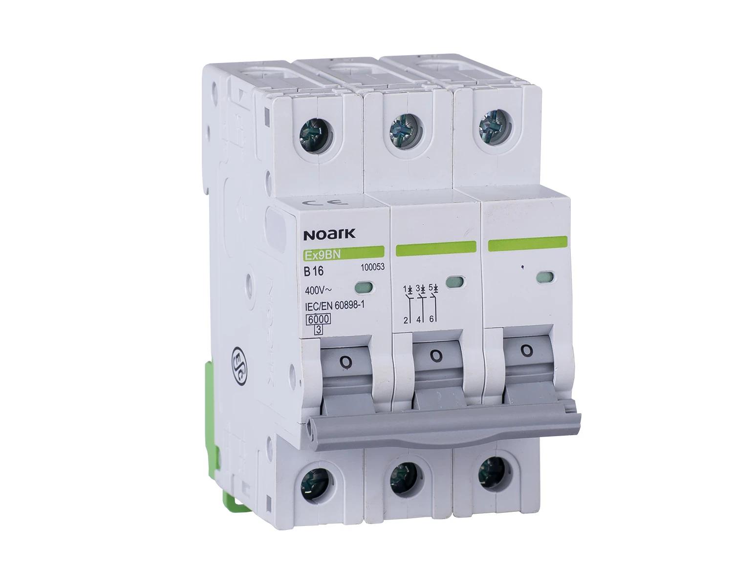 Siguranta automata, 10A, 3P, Curba D, 6kA - Noark Ex9BN 100231