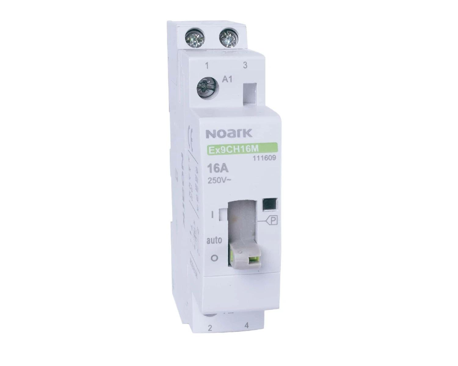 Contactor modular si cu comutare manuala 16A, bobina 220V - 240V AC, 2 NC - Noark, Ex9CH16M, 111610