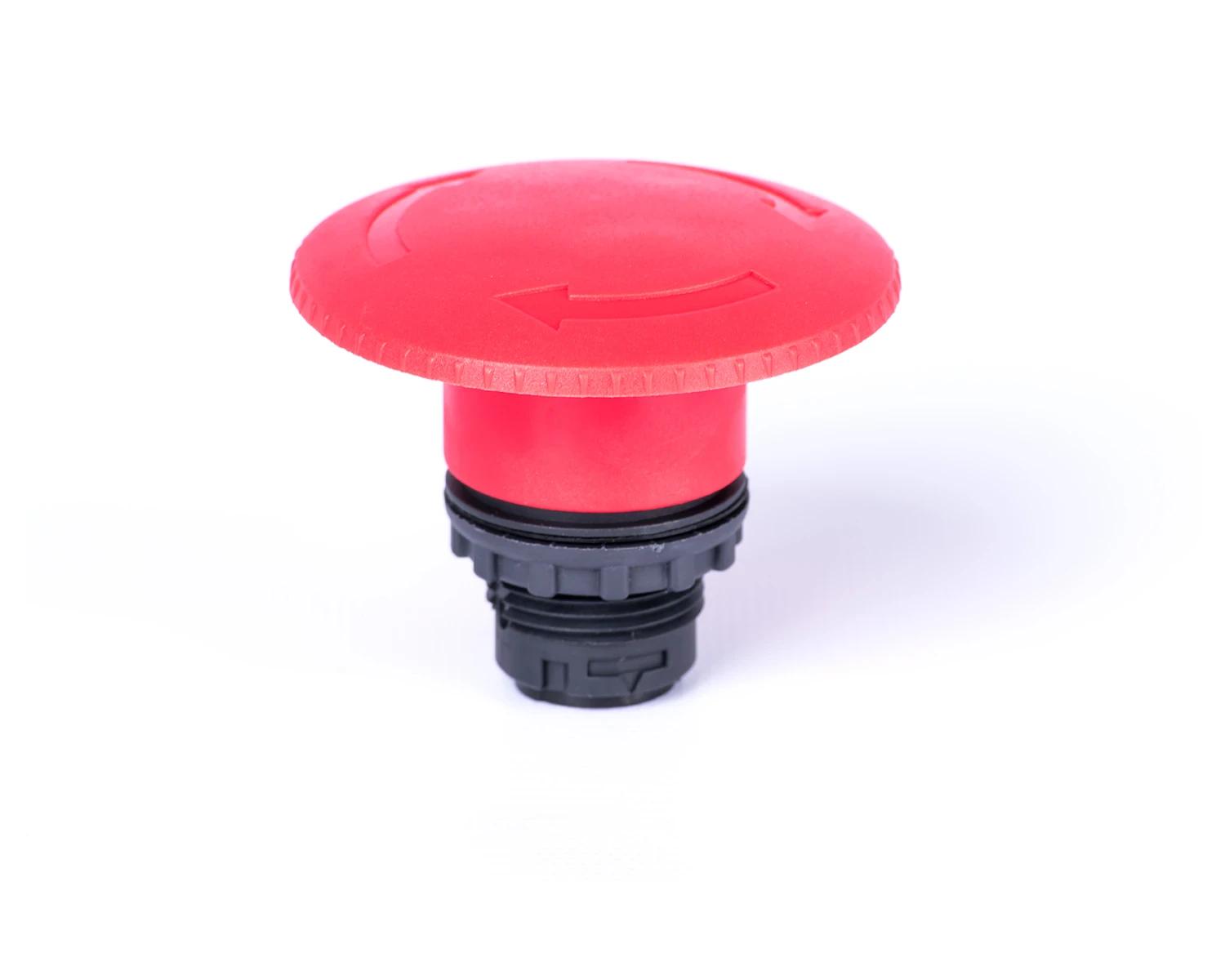 Buton ciuperca oprire de urgenţa, 60 mm, cu reţinere, roşu Ex9P1 H6 r - Noark - 105657